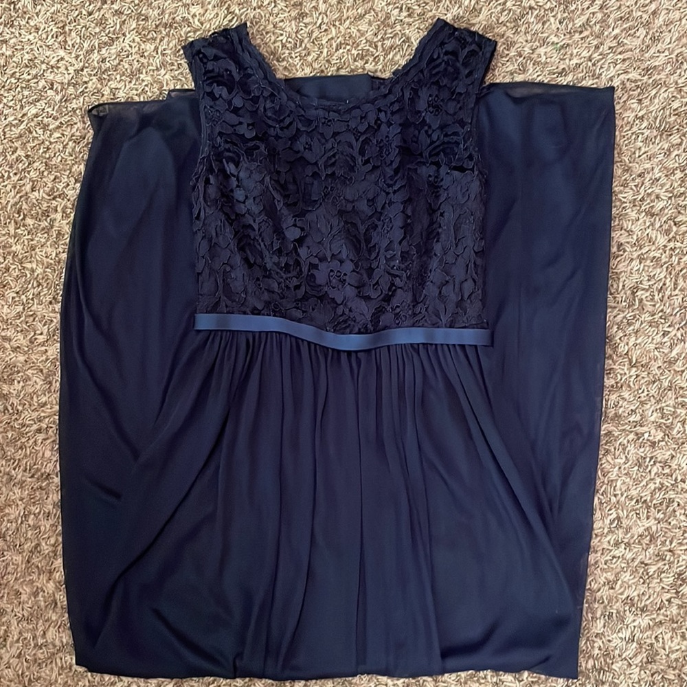 David’s Bridal Navy Blue Dress